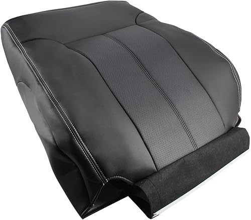 Miniatura 3 de Carbhub Funda de asiento de cuero negra para Ford F250 F350 Lariat 2011-2016 para asiento de pasajero superior de cuero