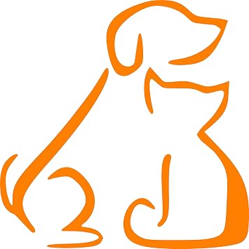 Pet Lover Dog Cat Decal Sticker For Use On Laptop, Helmet, Car, Truck, Motorcycle, Windows, Bumper, Wall, and Decor Size- [6 inch] / [15 cm] Tall / Color- Matte White