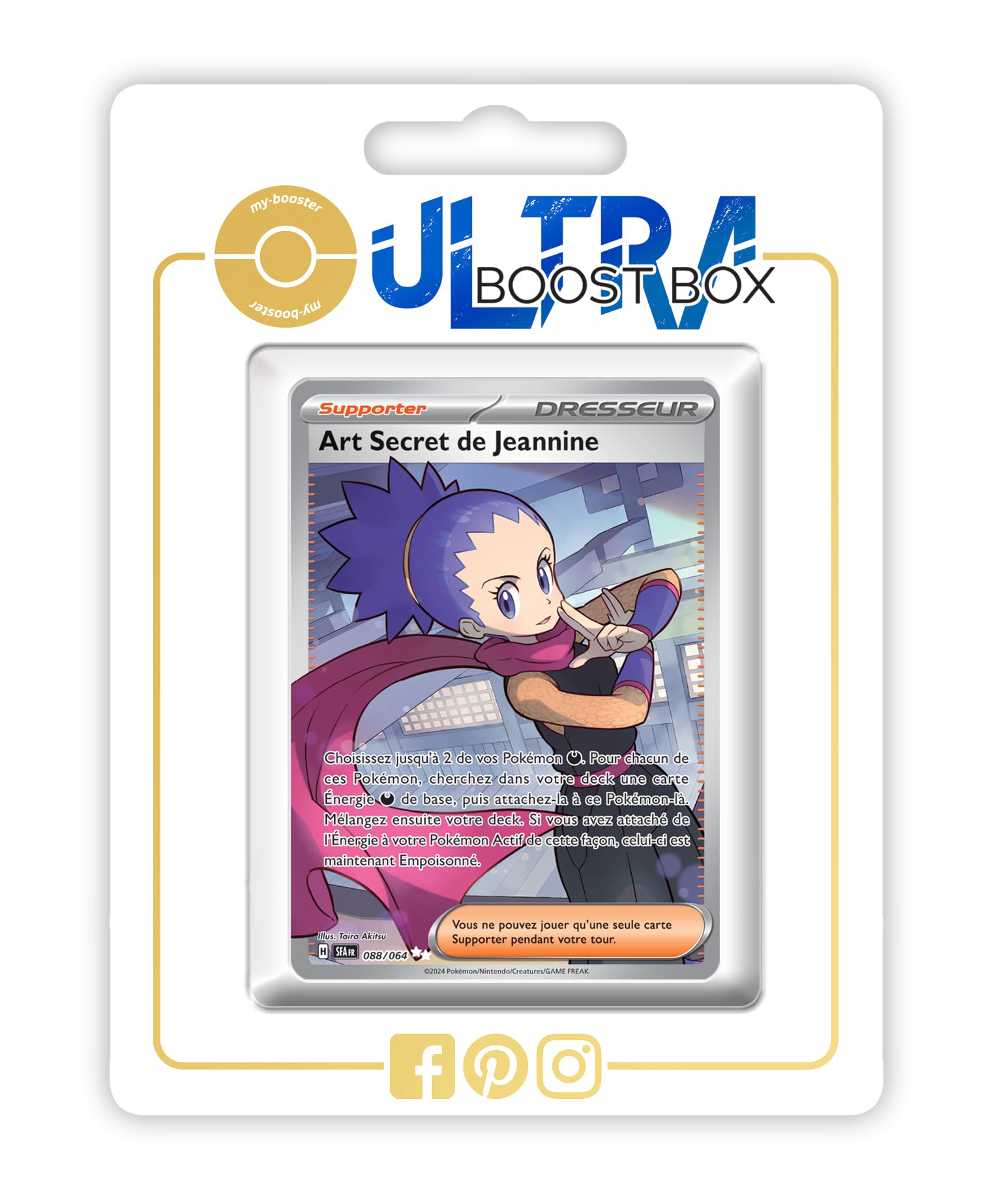 Art Secret de Jeannine (Janine's Secret Art) 088/064 Shiny Full Art Trainer  - Ultraboost X Écarlate et Violet 6.5