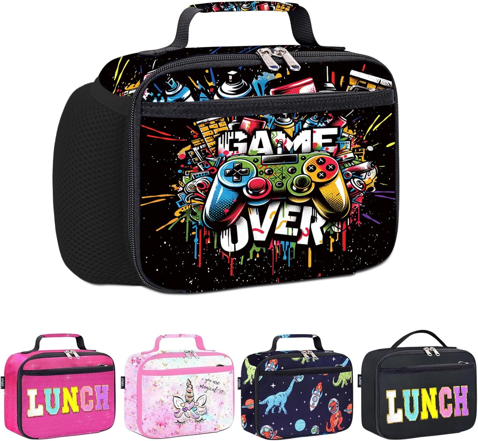 RLGPBON Kids Lunch Bag,Insulated Lunch Box for Girls Boys,Lunch Bag Toddler Teen,School Daycare Cute Travel bags