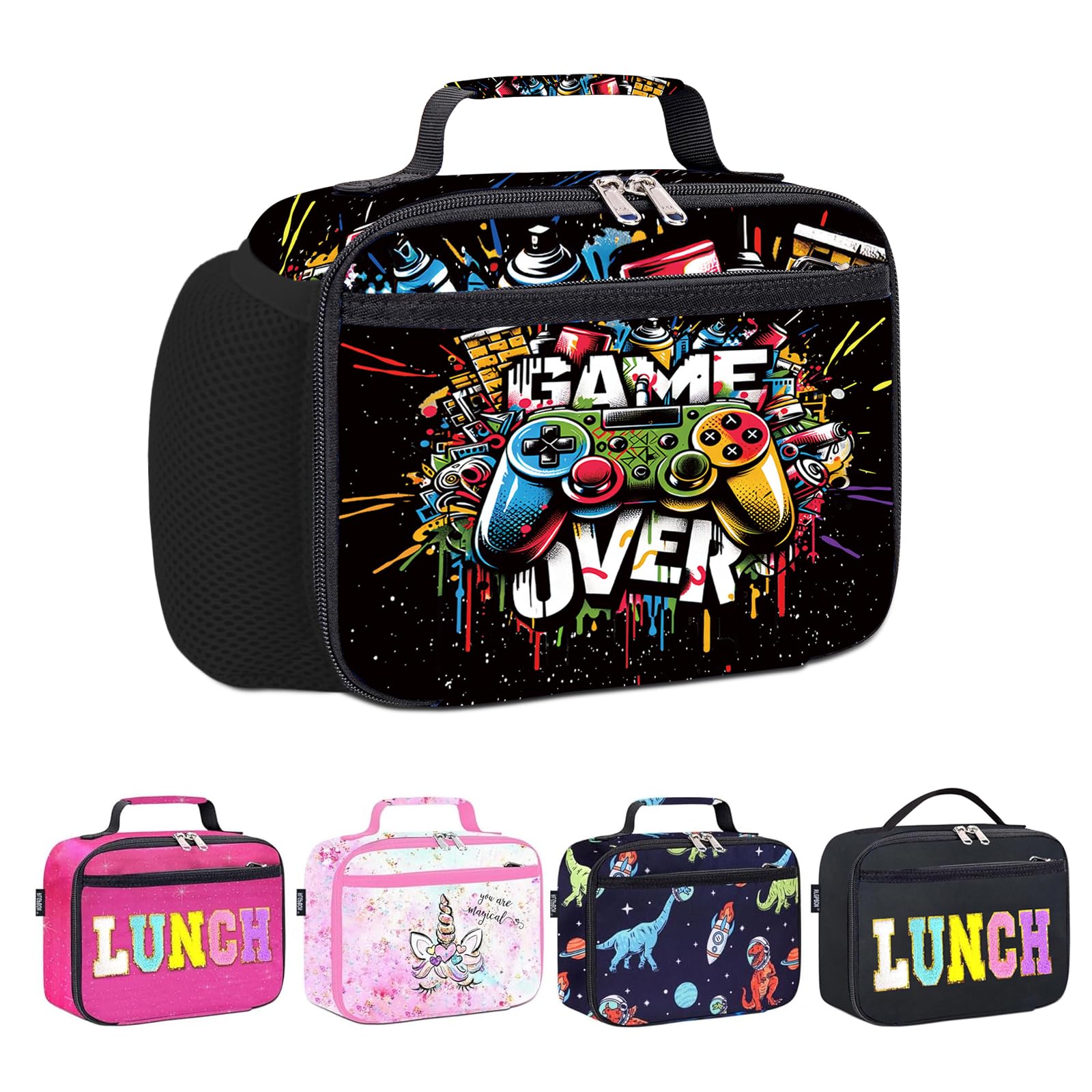 RLGPBON Kids Lunch Bag,Insulated Lunch Box for Girls Boys,Lunch Bag Toddler Teen,School Daycare Cute Travel bags