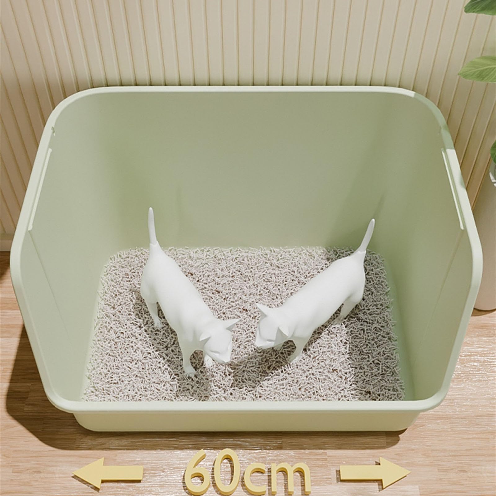 Lettiera per Gatti Lettiera for gatti completamente chiusa, toilette portatile for animali domestici con ampio spazio, ingresso frontale, uscita superiore, vasca for la pulizia dei gatti in plastica f