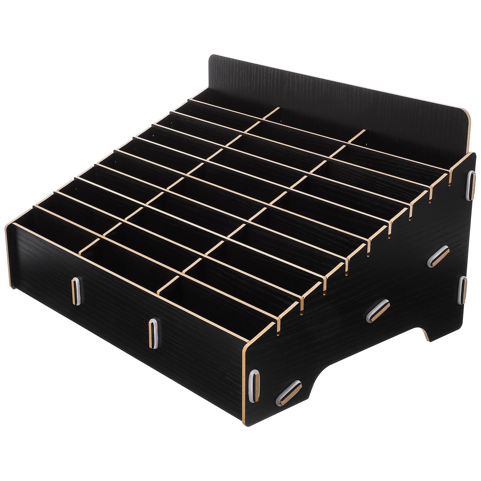 Amosfun 30-Grid Wooden Storage Box