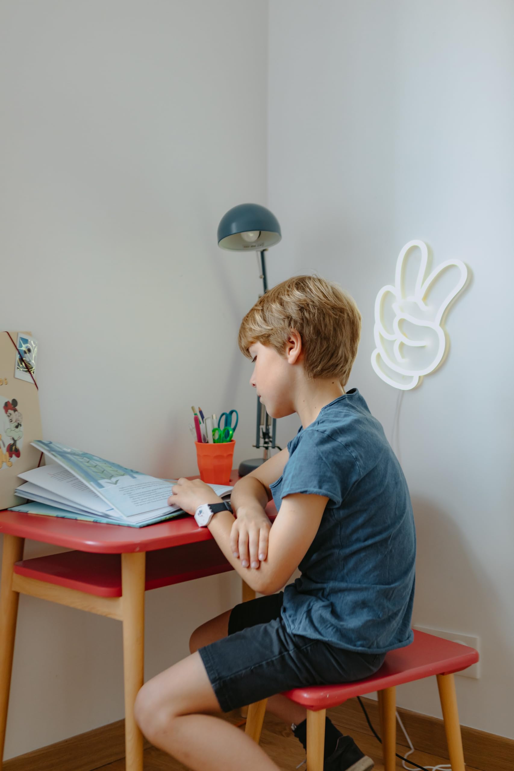 YELLOWPOP Neon Signs, Disney Glove (Peace), Neon Signs for Wall Decor, Energy Efficient LED Neon Lights for all… - Image 4