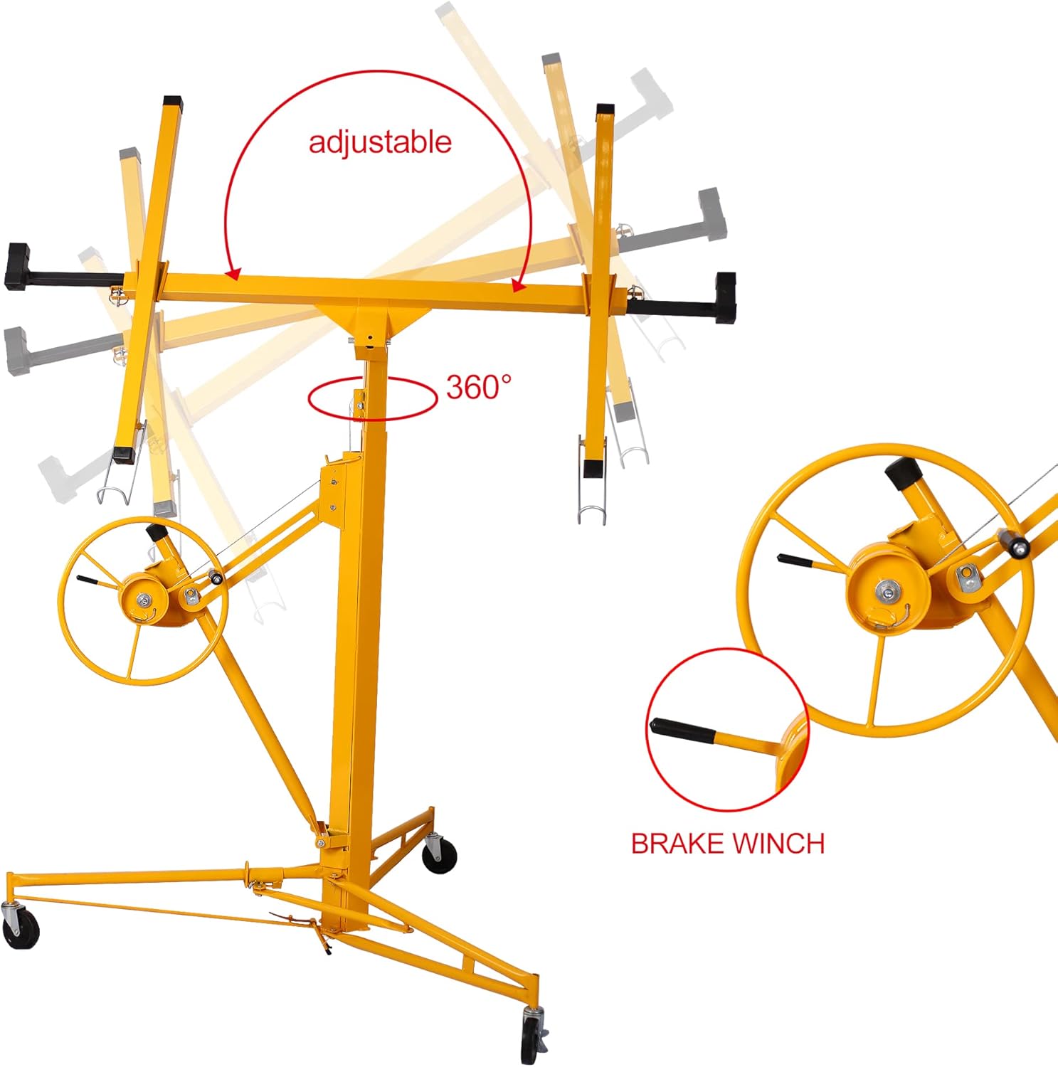 Buy Drywall Lift Panel 16' Lift Drywall Panel Hoist Jack Lifter Jack