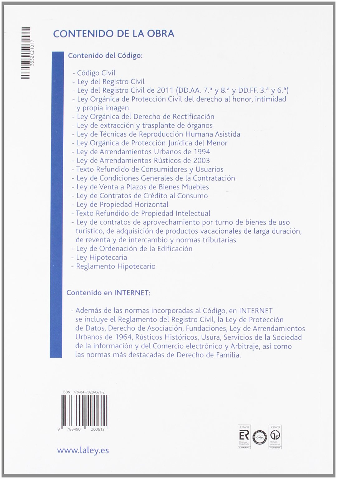 Código Civil y Leyes Civiles Generales 2012 (Códigos La Ley)