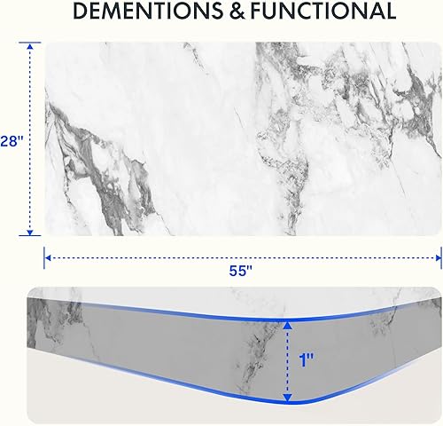 Miniatura 3 de FLEXISPOT EN2 Escritorio de pie de una pieza completa con regleta de abrazadera, escritorio eléctrico de pie ajustable de 55 x 28 pulgadas con