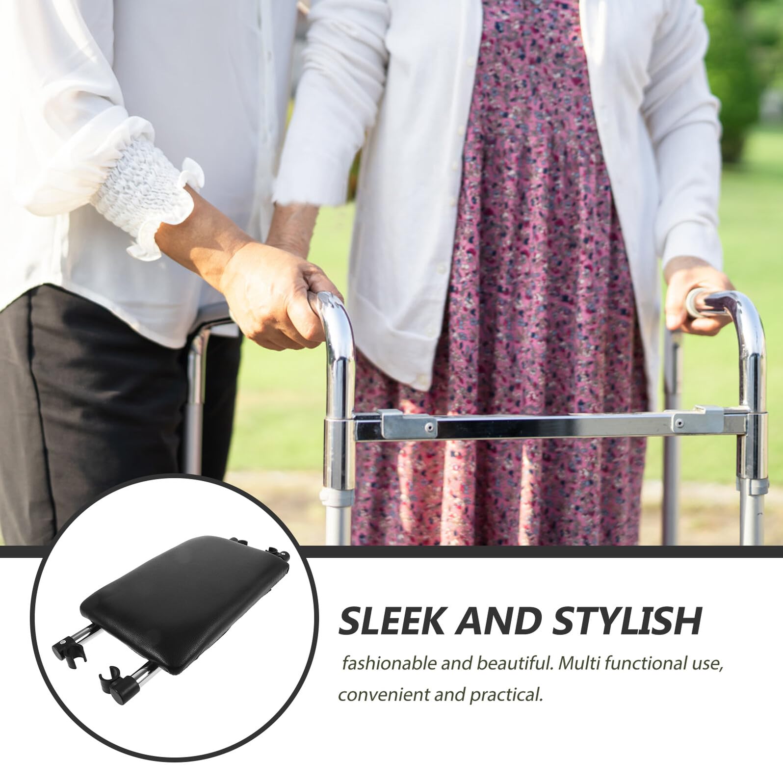 TOYANDONA Sedile Accessorio Pratico in Lega di Alluminio Resistente per Deambulatore Superficie Sicura Piastra di Supporto per Riassetto del Sedile Walker per Bagno e Doccia