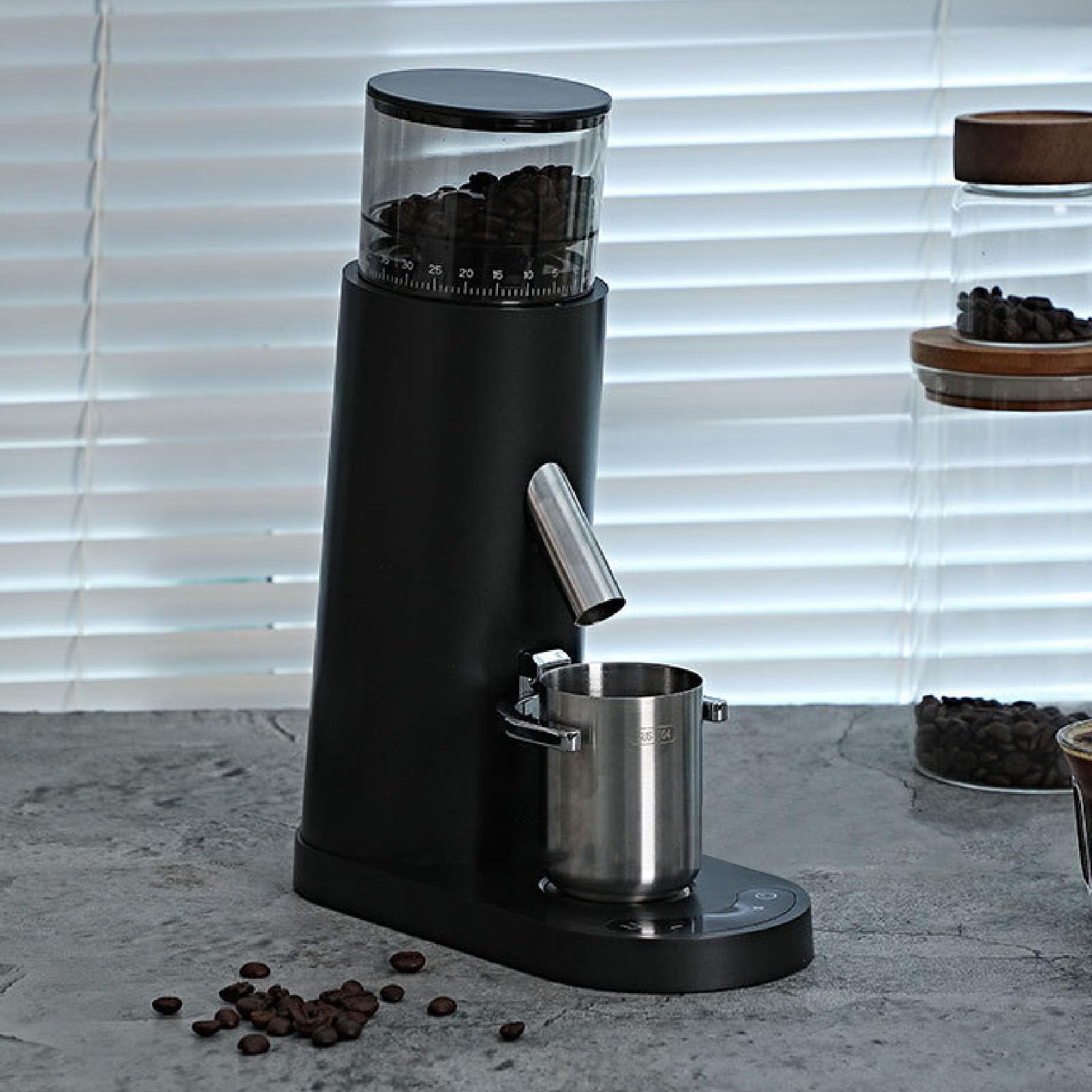 Zunate Molinillo de café Eléctrico Recargable, Molinillo de café Antiestático con 60 Ajustes de Molienda, de Rebabas de Acero Inoxidable para, por Goteo y Prensa Francesa, USB-C Portátil (685 negro)