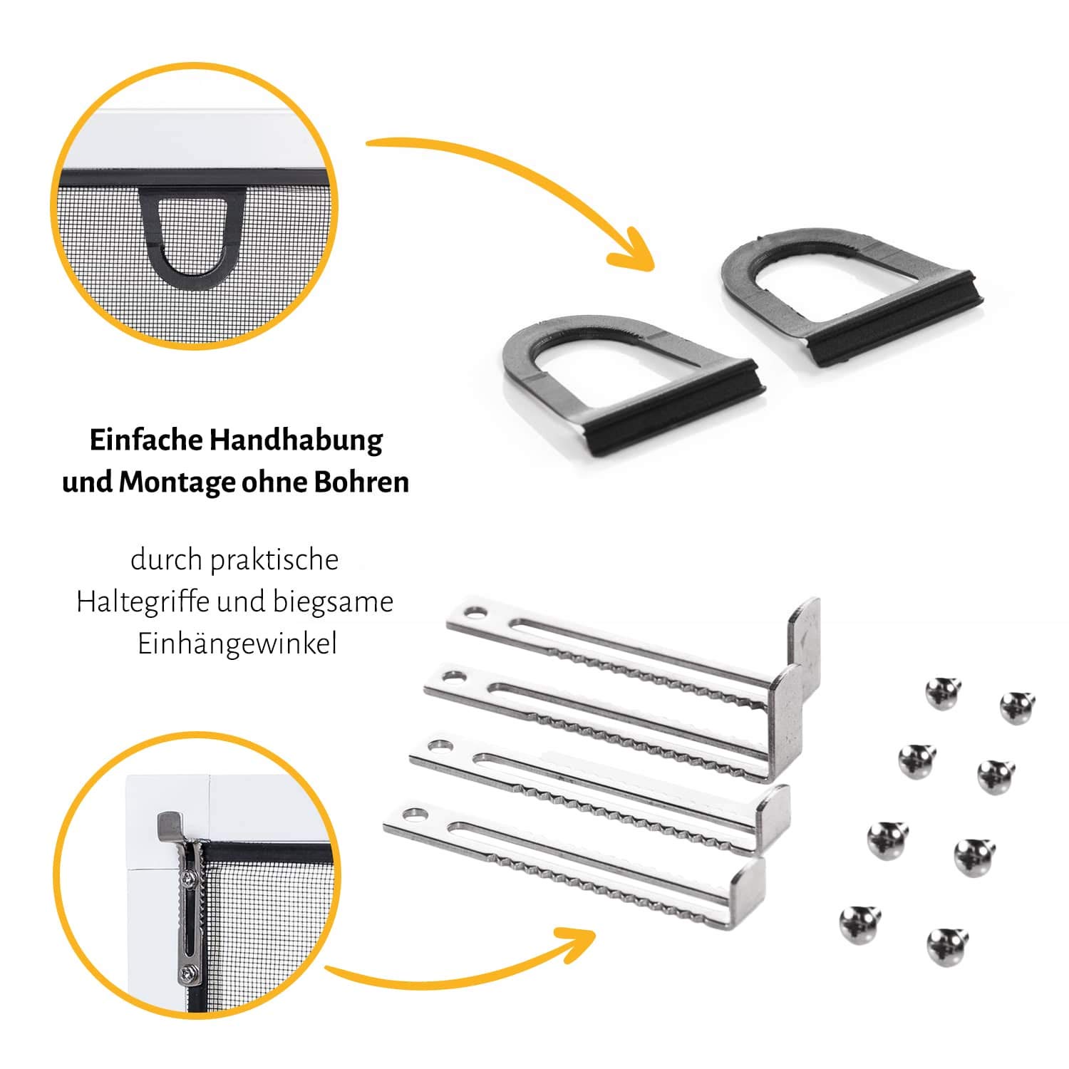 empasa Insektenschutz Fliegengitter Fenster START Set Fliegenschutz | Alurahmen Mückengitter als Selbstbausatz in 120 x 140 cm, verschiedene Sets und Farben, Farbe:anthrazit, Ausführung:4er Set