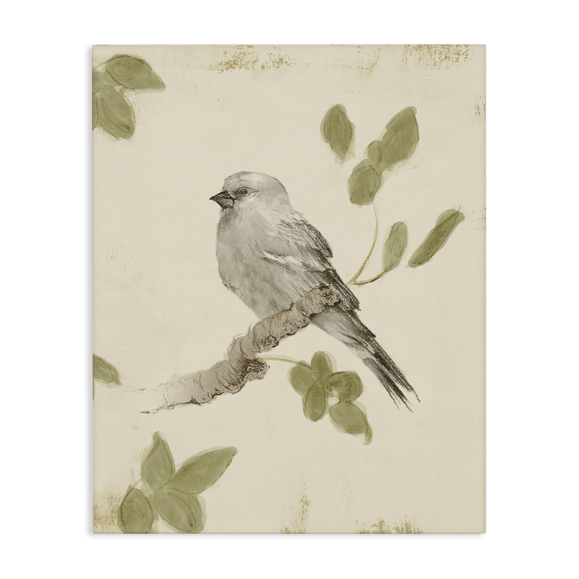 Stupell Industries 'Bird Scene on Neutral', Canvas Art, 16 x 20 Inches, Easy to Hang and Sturdy, Made in USA, by Lanie Loreth
