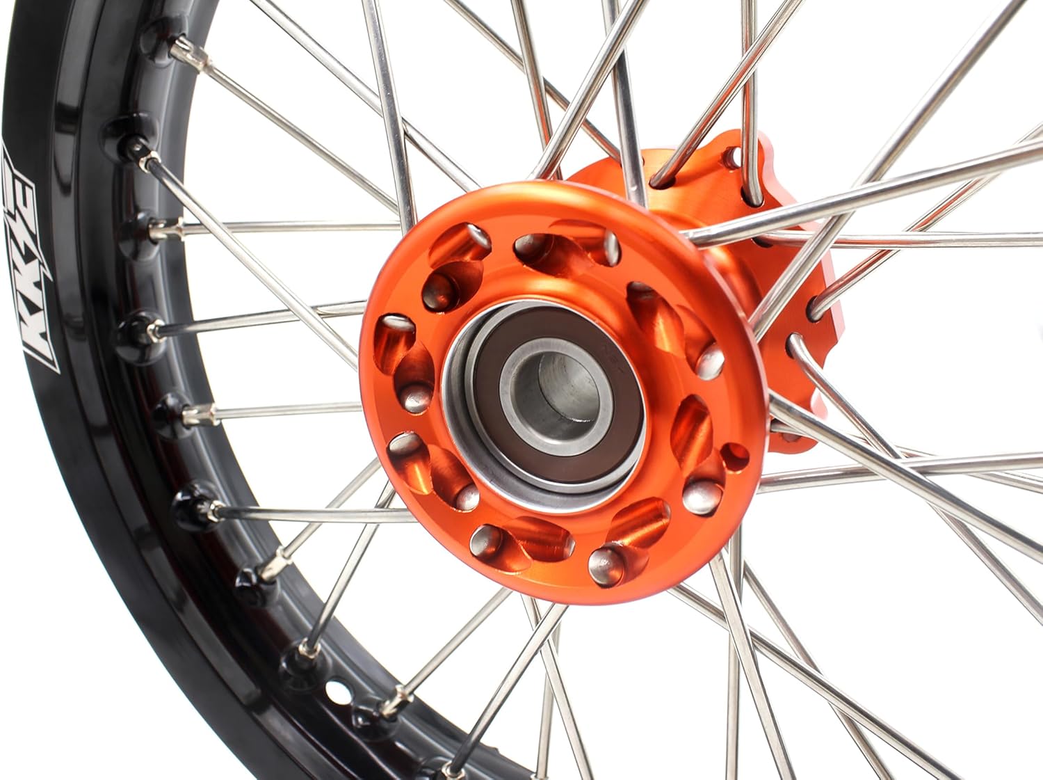 KKE 12/10 Small Kid's Wheels Rims For KTM SX50 GAS GAS MC50 Mini Dirtbikes Orange Hub
