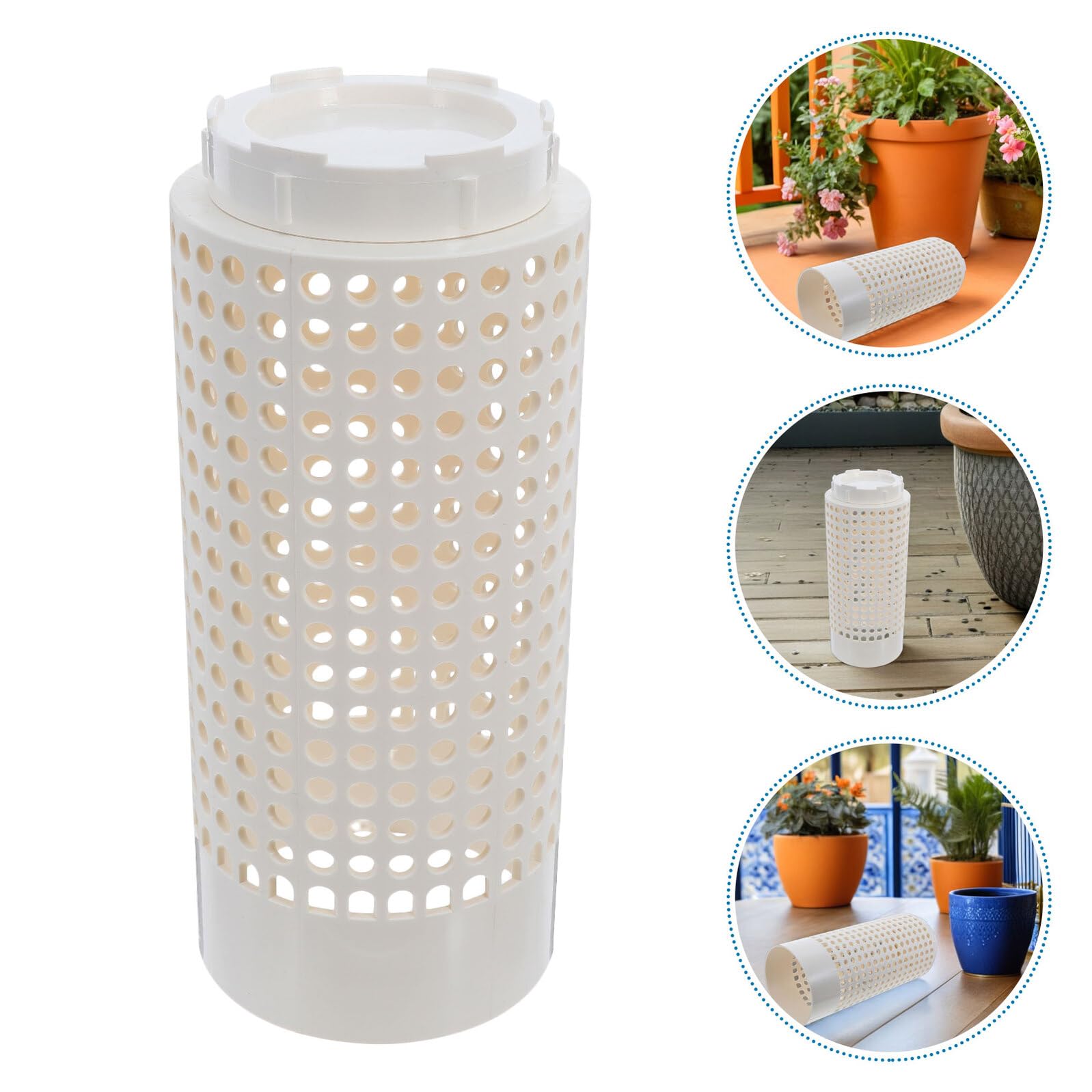 Alasum Compostador de Lombrices para Jardín 2 Unidades, Contenedor de Compostaje Enterrado para Restos de Cocina y Desechos de Jardín, Ventilado y Portátil para Uso Exterior,