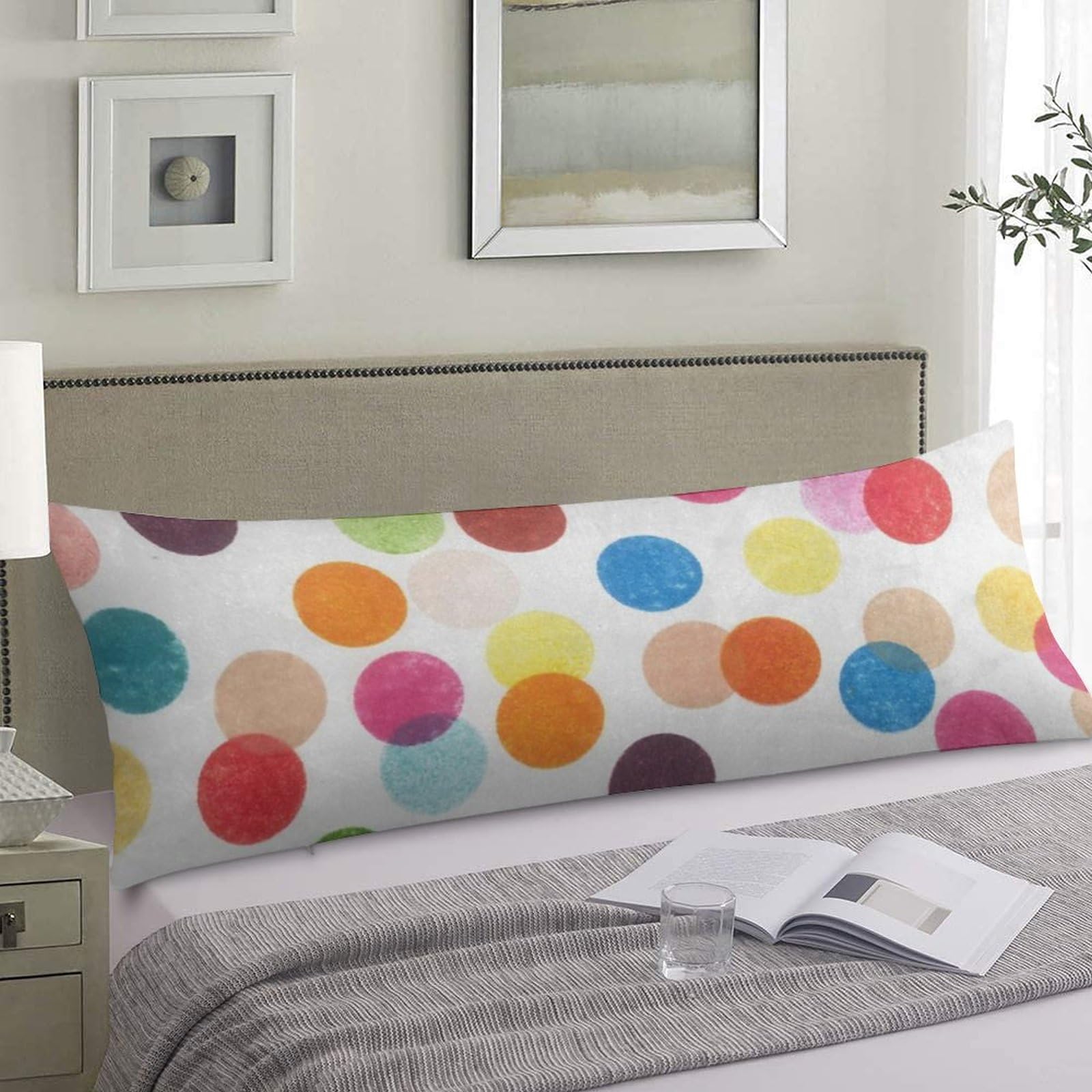 Amazon.co.jp: 枕カバー 装飾枕カバー カラフル ドット柄 水玉