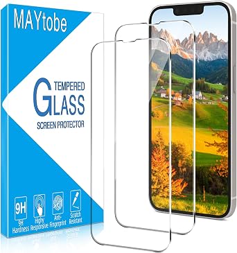 MAYtobe 2 Pack for iPhone 13 Pro Max Screen Protector Tempered Glass