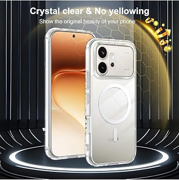 Honor 600 Uyumlu Şeffaf Manyetik Şarj Özellikli Sararmayan Sert Kılıf