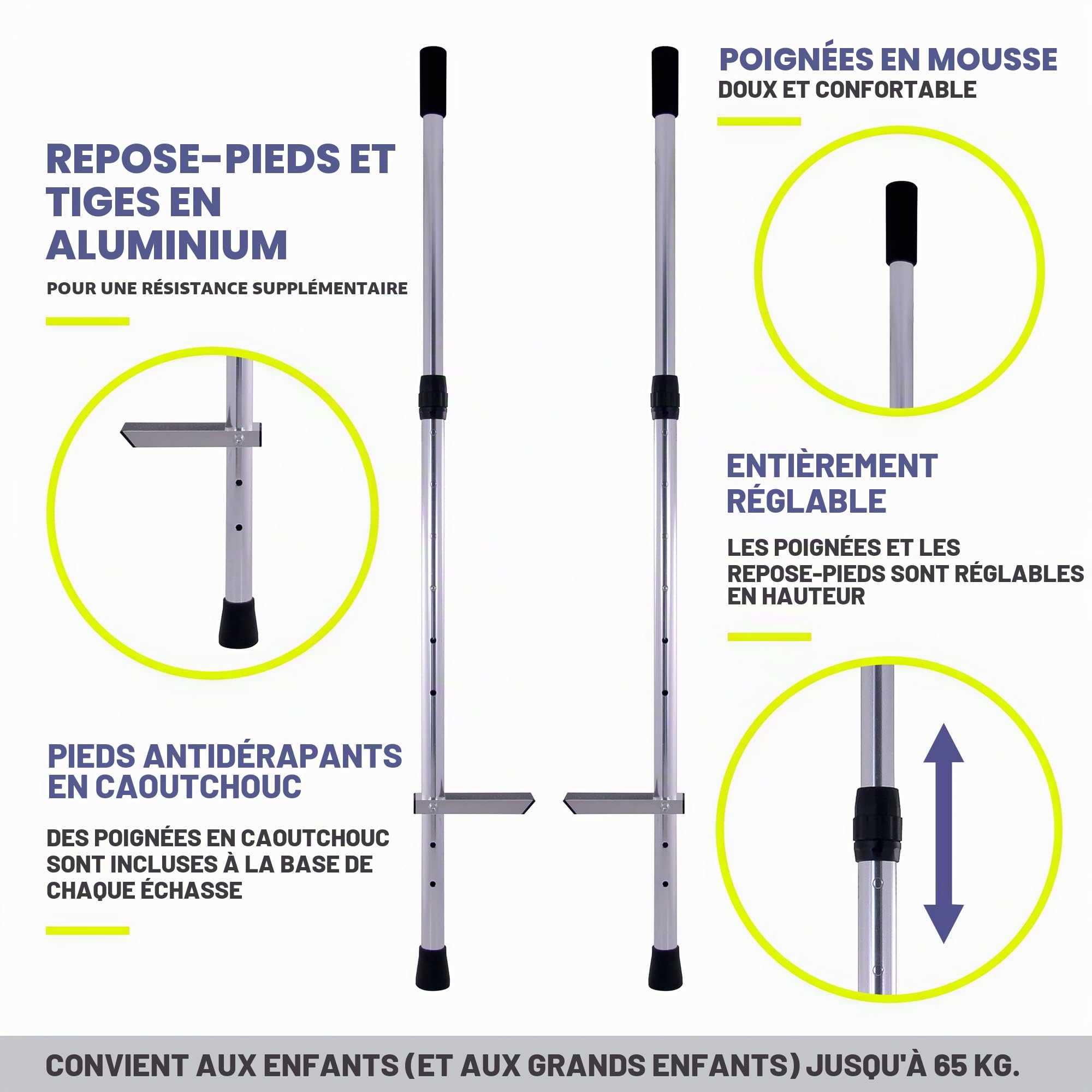Indy Échasses de Marche réglables en Acier Jumbo
