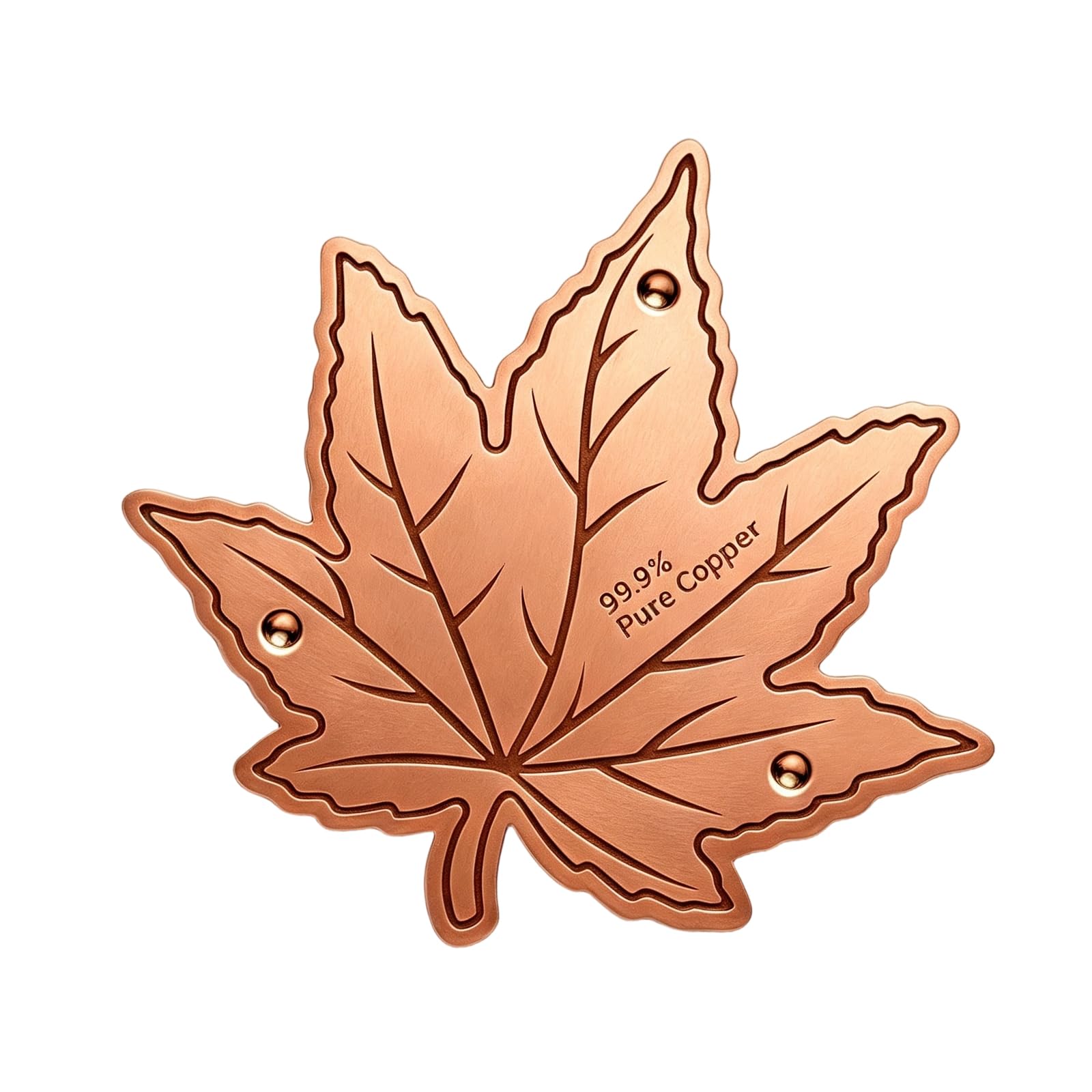 Copper Disc for Bird Bath Copper Disk, Bird Bath Cleaner Maple Leaf
