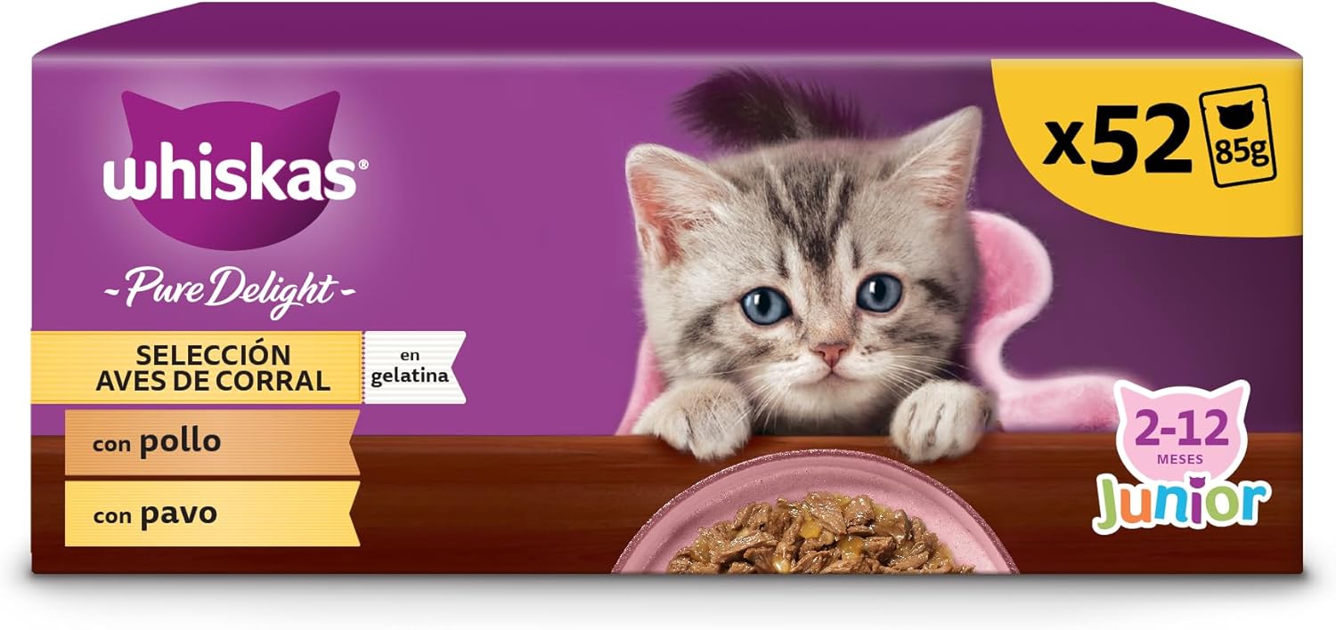 Whiskas Pure Delight Halten Sie Delikatessen Junior Nassfutter für