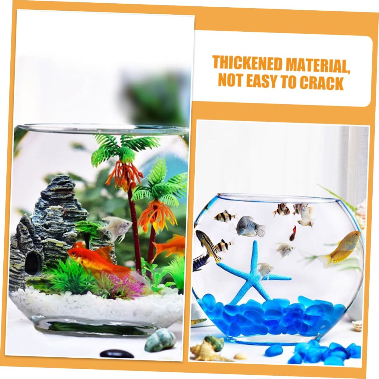 Transparent Glass Fish Bowl Planter for Desktop Small Ecological Aquarium with View for Fish and Plants Micro Landscape Vase for Office and Home Decor