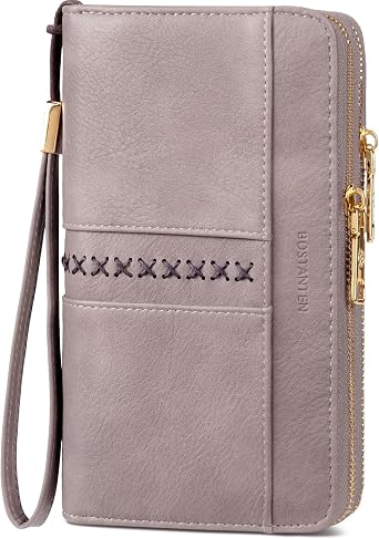 BOSTANTEN Wristlet Wallets for Women RFID Large Capacity Clutch Wallet