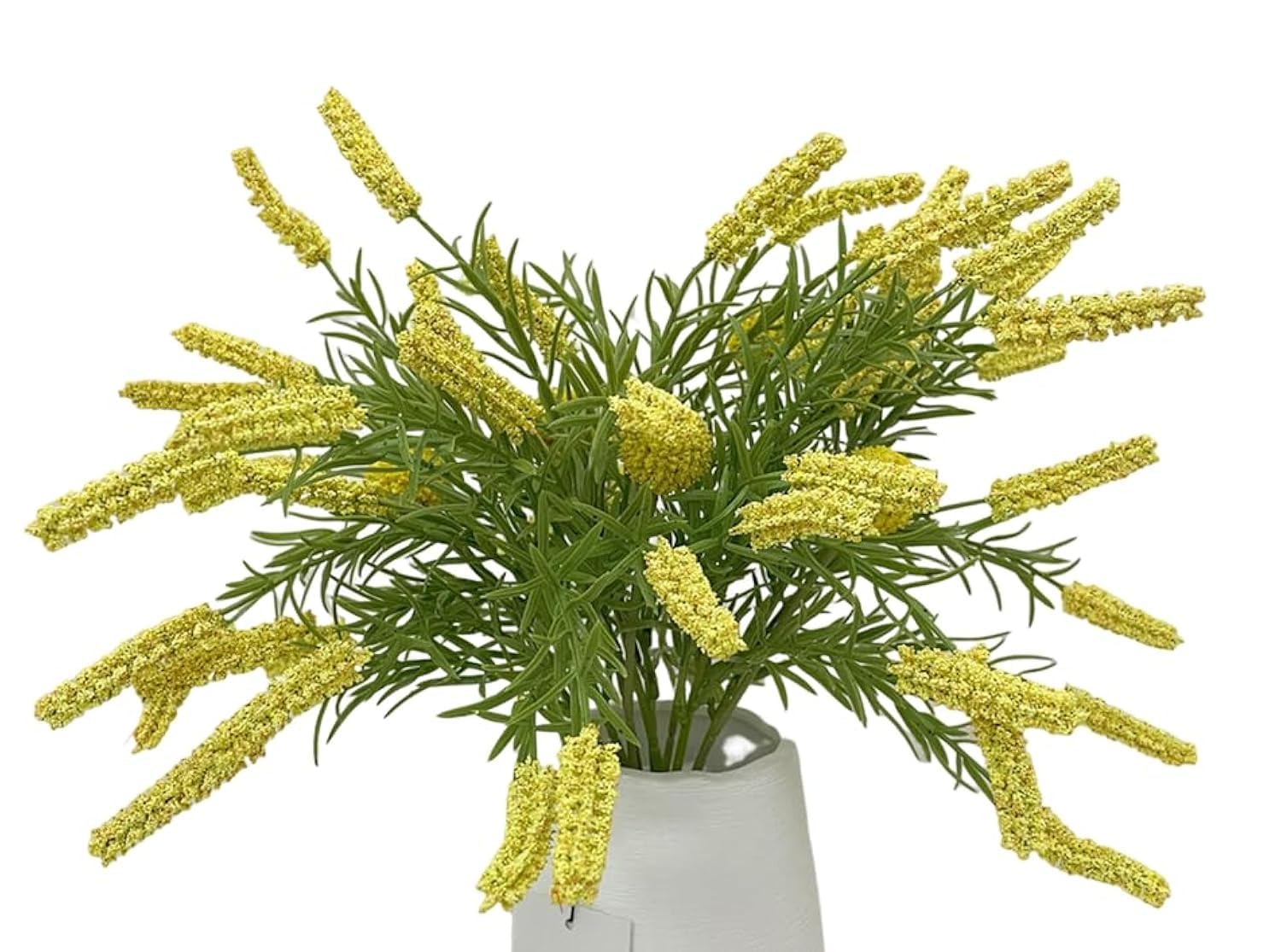 LebriTamFa Artificial Sage Artificial Craspedia Billy Balls Bundles Dogtail Grassy for Home Kitchen Wedding Party Outdoor UV Resistant Garden Decor(11