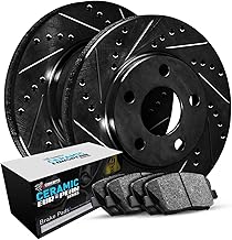 R1 Concepts Rear Brakes and Rotors| Automotive Replacement Brake Kits| Rear Euro Ceramic Brake Pads and Rotors Kit| Fits 2015-2021 Volkswagen Golf; 2015-2018 Volkswagen GTI