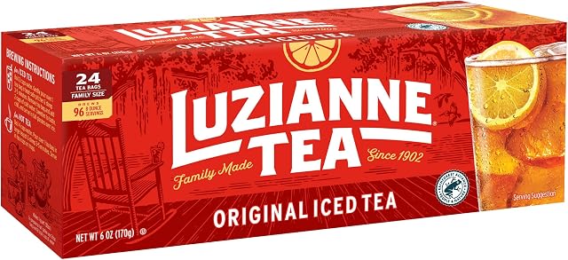 Luzianne Thé glacé, Sacs à thé à quartz de famille, 24-Count boîte