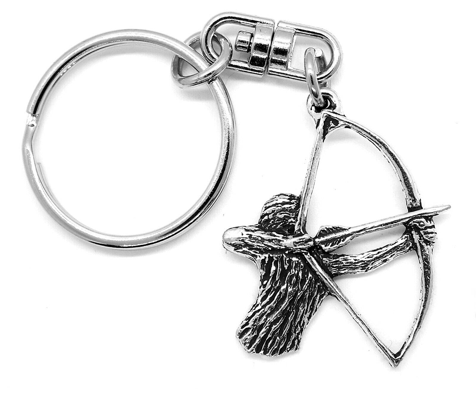 Sworldesigns Silver Archer Pewter Keyring With Gift Pouch