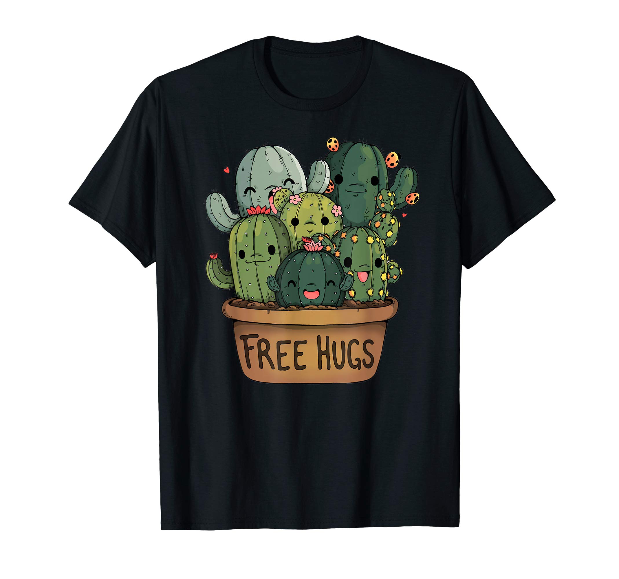 cactus teesFree Cactus hugs Tee | Cute funny cactus present Friendly T-ShirtOEKO-TEX STANDARD 100