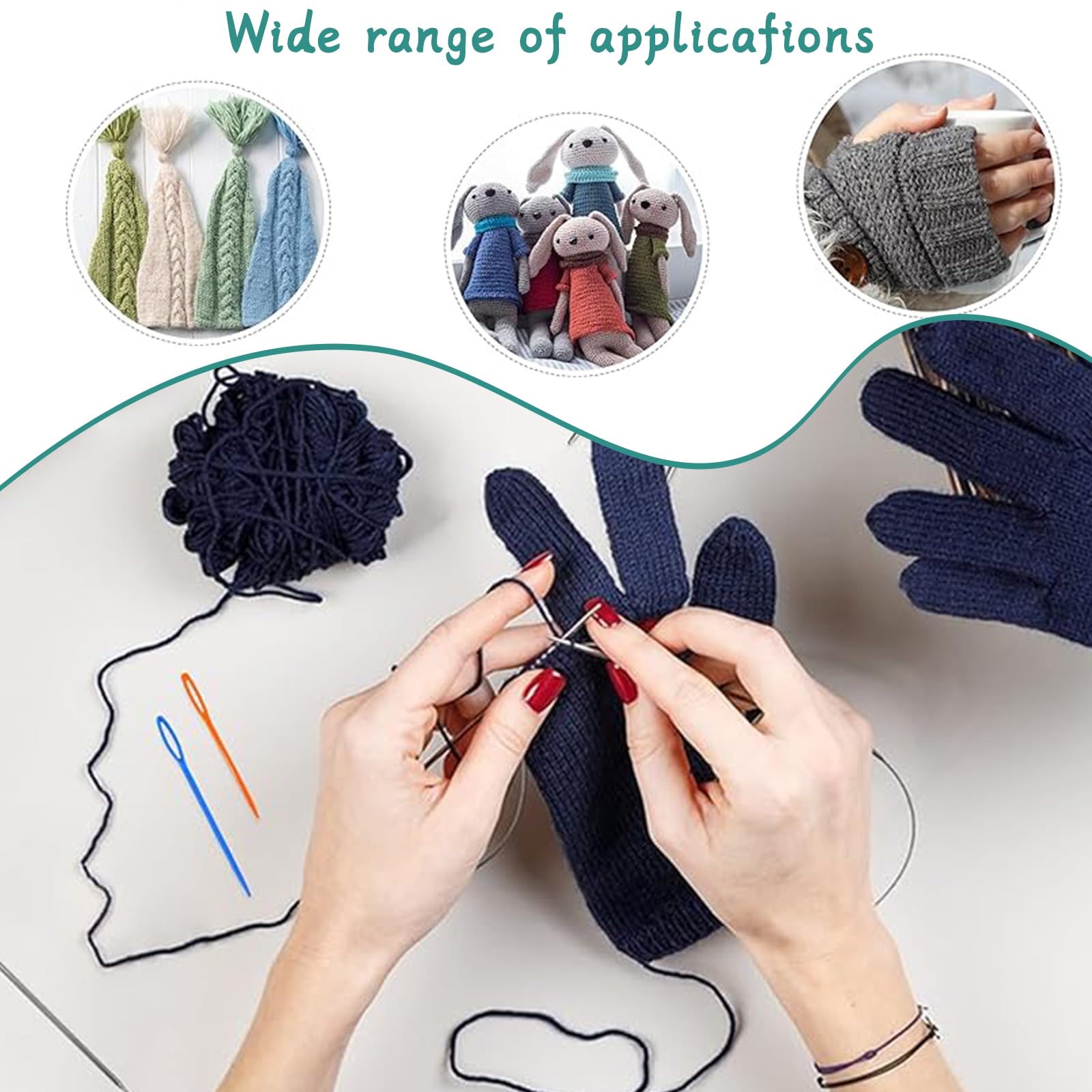 Ensemble D'aiguilles à Tricoter Circulaires En Acier Inoxydable Pour Débutants, 81,3 Cm, Taille US 2 (3 Mm) Aiguilles à Tricoter Rondes En Métal Avec Boucle Magique, Aiguilles à Cercle Fixe Pour