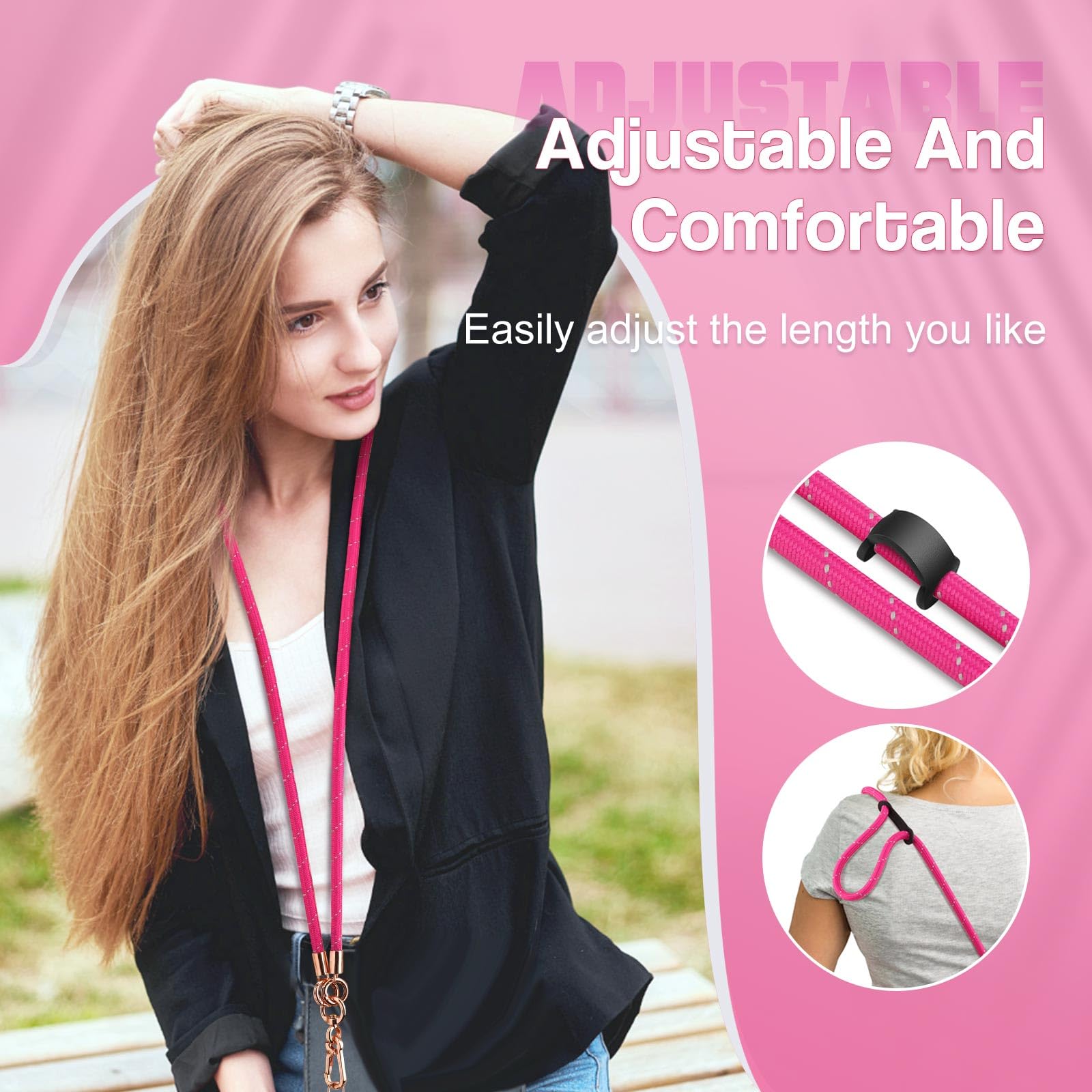 MoK 10 Pezzi Laccetto Per Cellulare Regolabile, Cinturino Da Polso