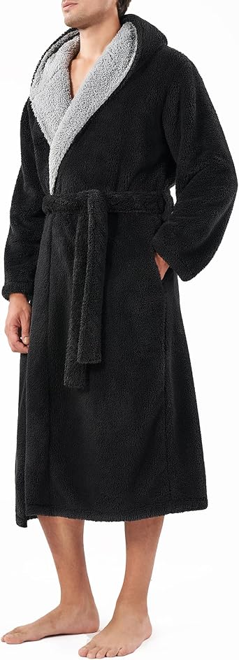 DAVID ARCHY Mens Robe Full Length Long Bathrobe