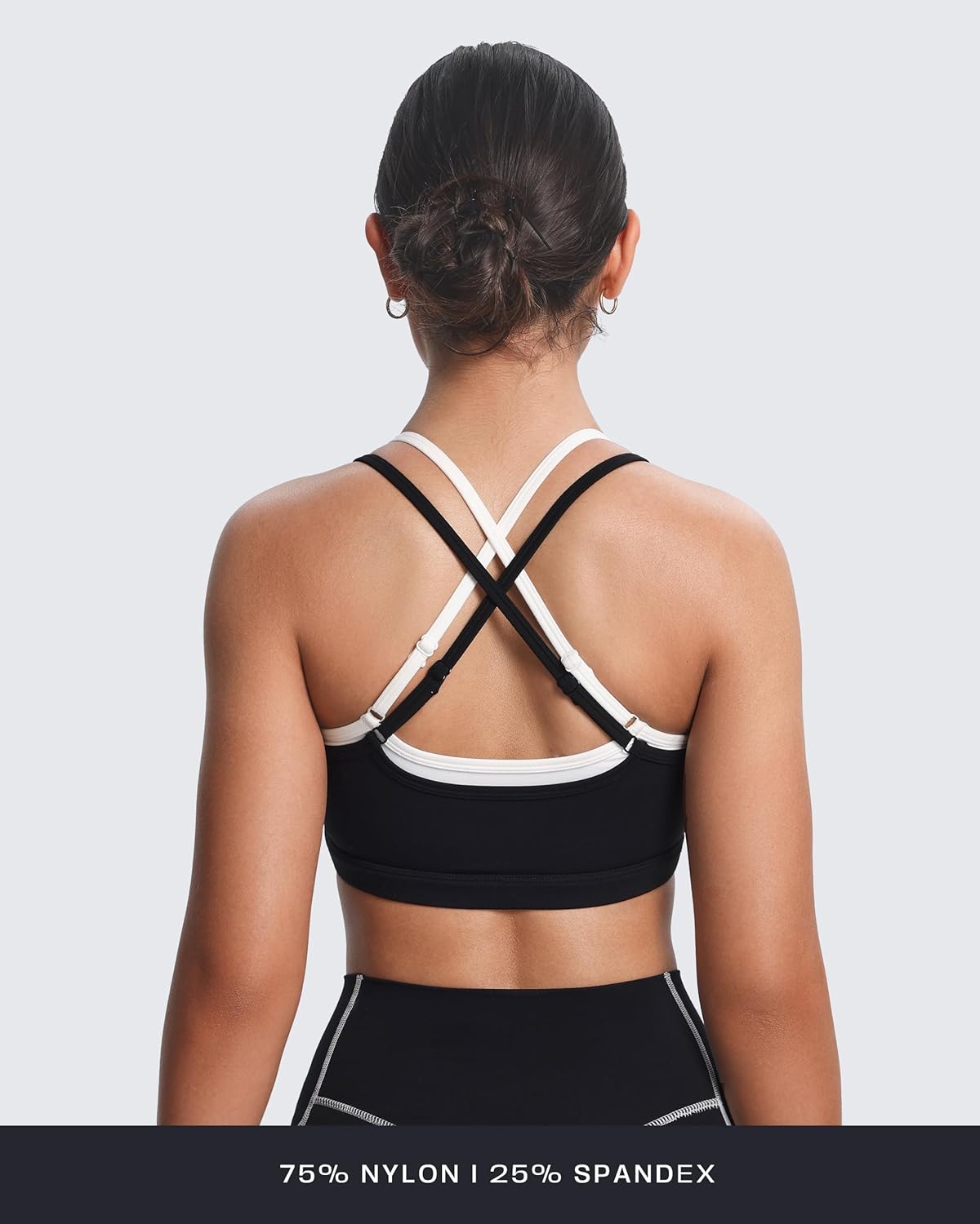 Aoxjox Women's Workout Sports Bras Takes Two Bra High Impact Training Fitness Running Yoga Crop Tank - Image 5