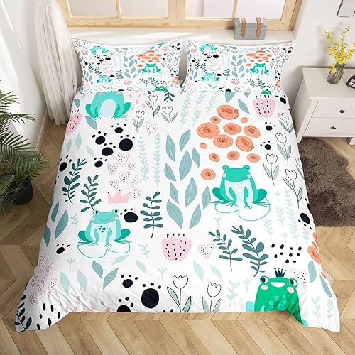 Vista 196 de Erosebridal Funda de edredón de zorro kawaii, juego de ropa de cama de zorro de dibujos animados, funda de edredón con 2 fundas de almohada para Fox