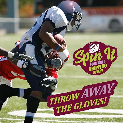 Miniatura 5 de Spin iT Football Grip Spray – Agarre firme con o sin guantes de fútbol – Complemento al equipo de entrenamiento de fútbol y accesorios de fútbol –