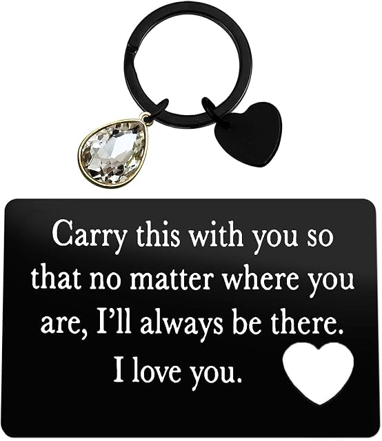 Anniversary Card Gifts for Boyfriend Husband Fiance Engraved Wallet Insert Card for Him Christmas Birthday Gifts Valentines Day Gifts I Love You Gifts for Him