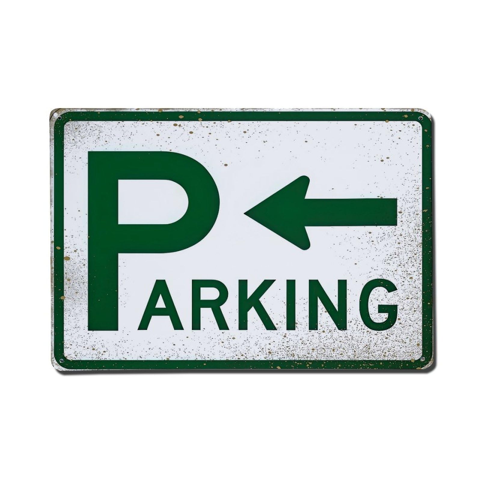 Jdfenggu Vintage Parking Sign With Arrow Retro Metal Tin Sign, Metal Poster For Bar, Home, Man Cave, Kitchen, Laundry Room Art Decor 8X12 Inch