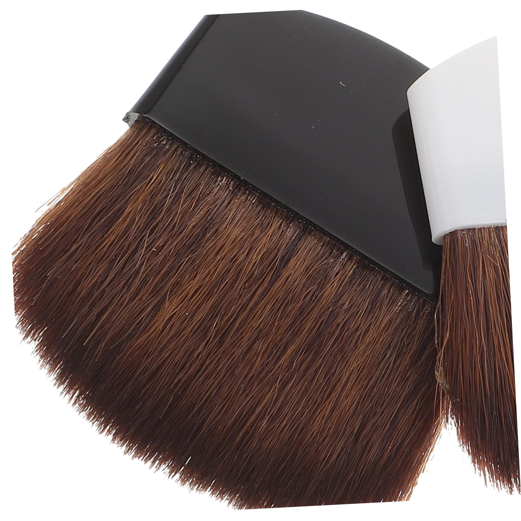 Mikikit Pennello Blush Professionale Portatile 2 Pezzi in Plastica e Setole Naturali, Morbido e Durevole, per Trucco Viso e Cipria