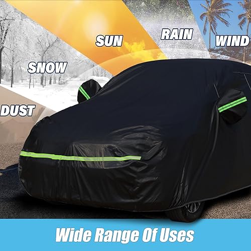 Miniatura 7 de Fundas impermeables de coche para Mini Cooper S 2002-2021 de 2 puertas (negro) 210T personalizadas 6 capas resistentes al agua, protección para todo