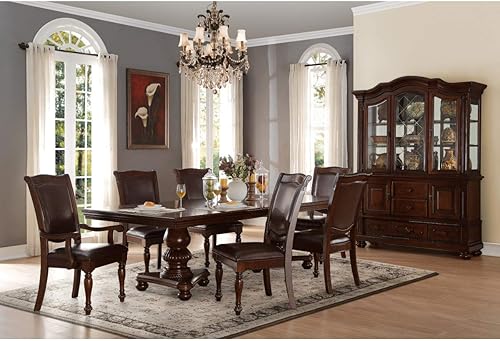 Miniatura 3 de Lordsburg - Juego de 2 sillas con brazos en piel sintética marrón oscuro