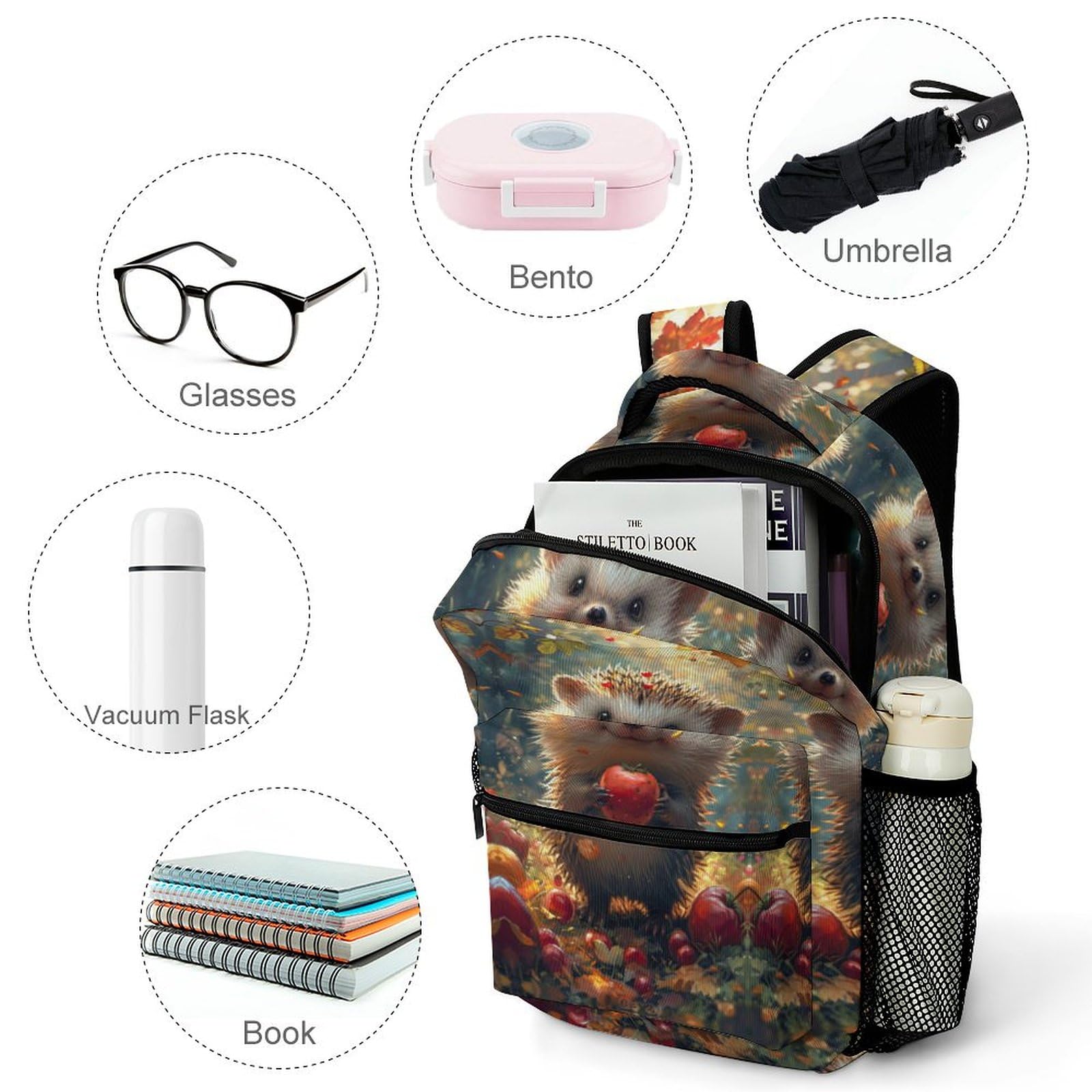 Materialstark Furchterregender Hai Rucksack Tiere - Reißfestes Polyester Mit Doppelnähten