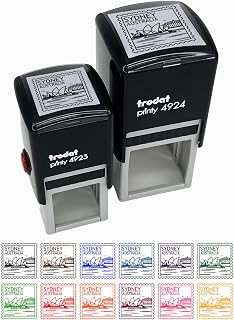 Sydney Opera House Australia Destination Travel Self-Inking Rubber Stamp Ink Stamper - 1 Inch Small - Purple Ink