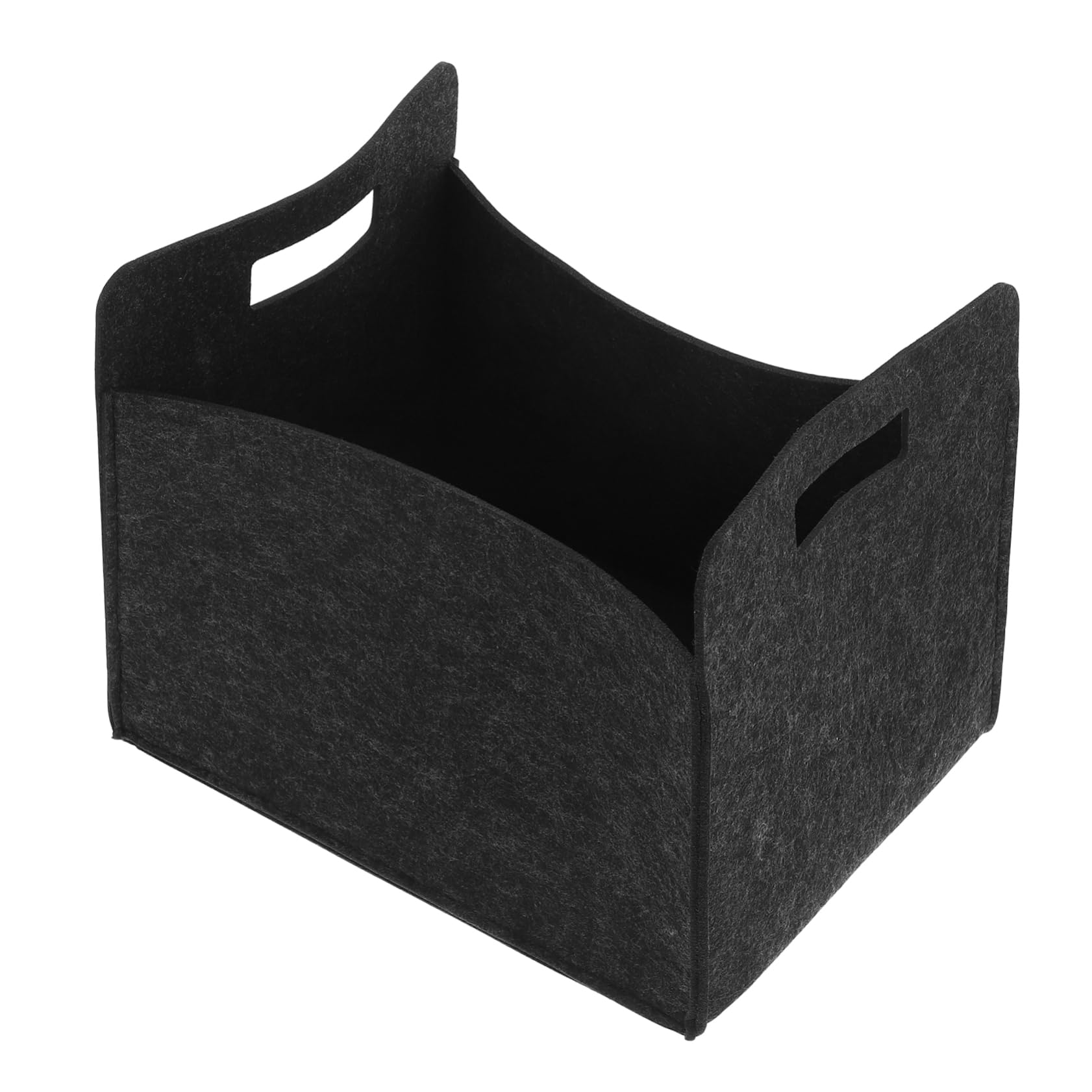 PRETYZOOM Felt Storage Basket Book Storage Box Collapsible Fabric Bin Soft Felt Basket for Office Bedroom