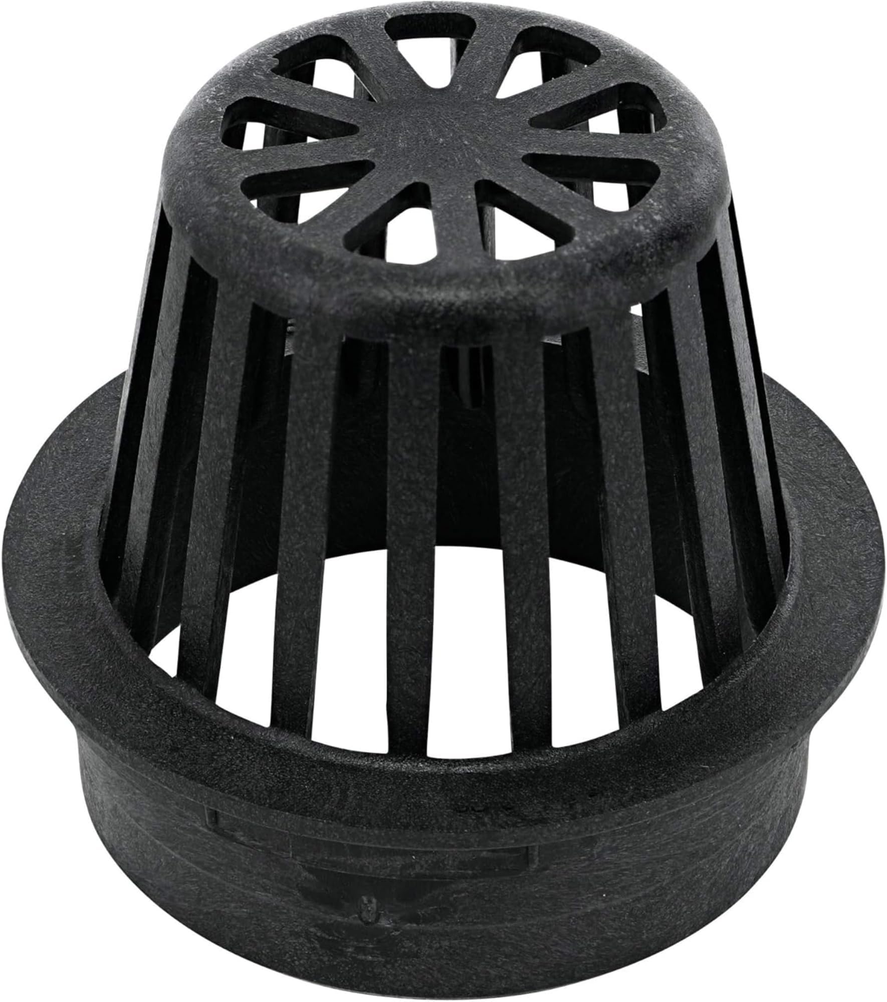 4-Inch Round Atrium Drain Grate Cover for Sewer & Drain Pipe Fittings, Black – Lawn, Landscape & Patio Drainage