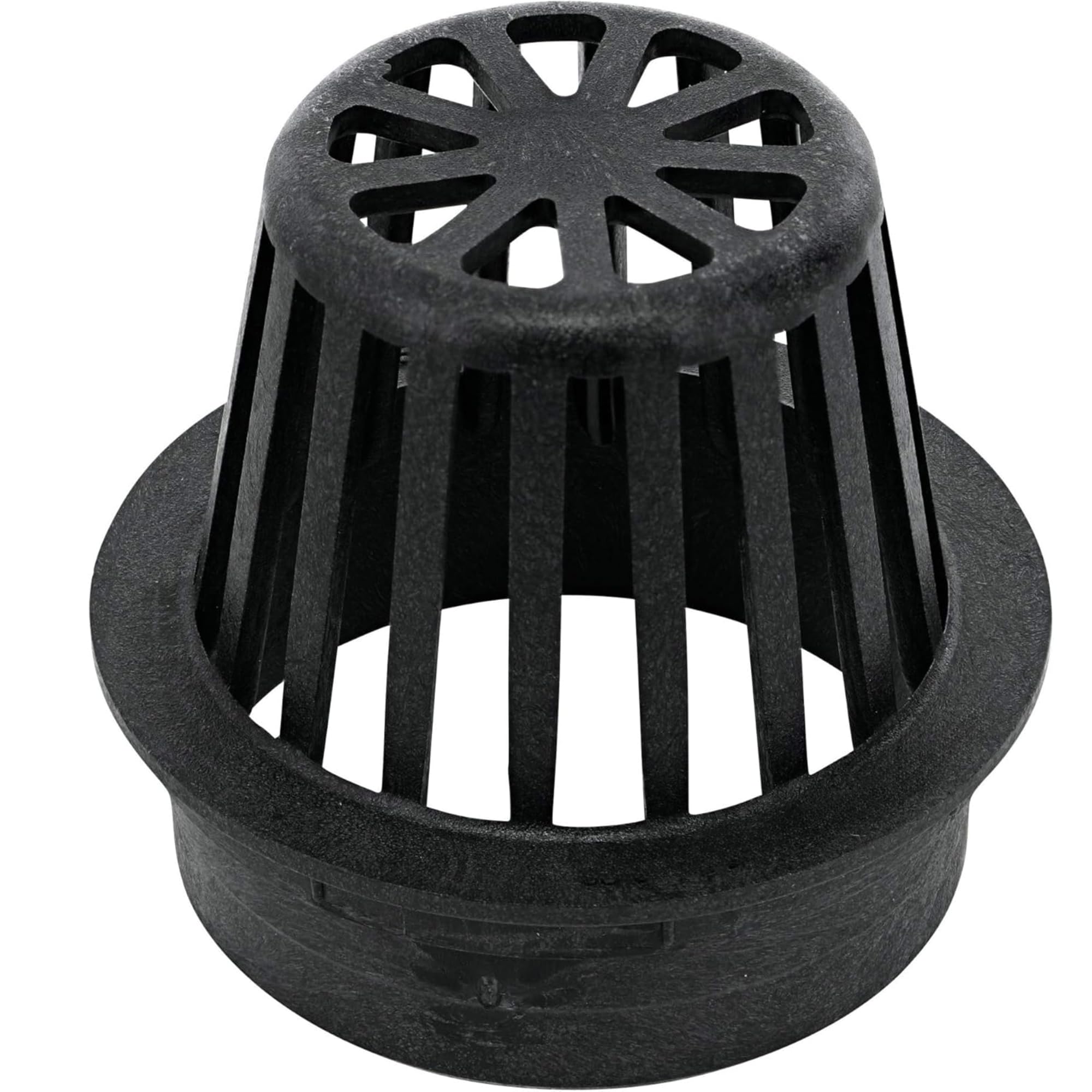 4-Inch Round Atrium Drain Grate Cover for Sewer & Drain Pipe Fittings, Black – Lawn, Landscape & Patio Drainage