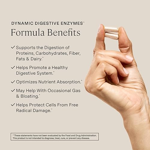 Miniatura 2 de Stonehenge Health Enzimas digestivas dinámicas - 18 enzimas científicamente estudiadas - lipasa, lactasa, proteasa, amilasa y más para gases