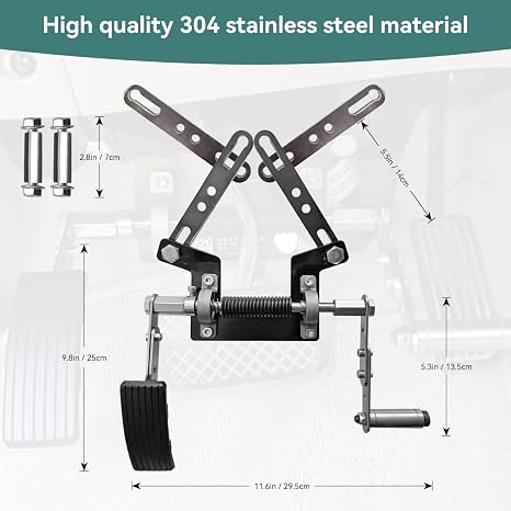 Adjustable Left Foot Accelerator Pedal for Handicap Driving - Easy Up & Switch with Right Foot - Foldable & Fits Automatic Transmission Vehicles