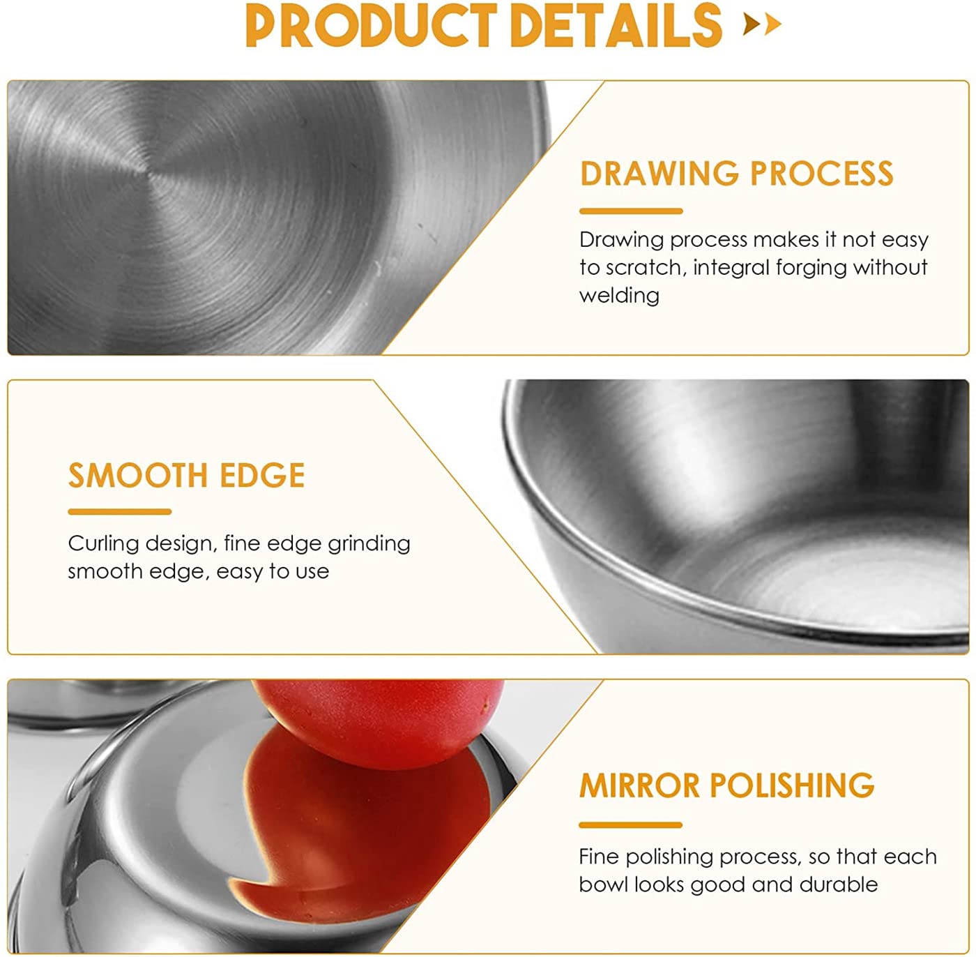 Porte-épices En Acier Inoxydable Argenté Pour Usage Domestique, Bols à