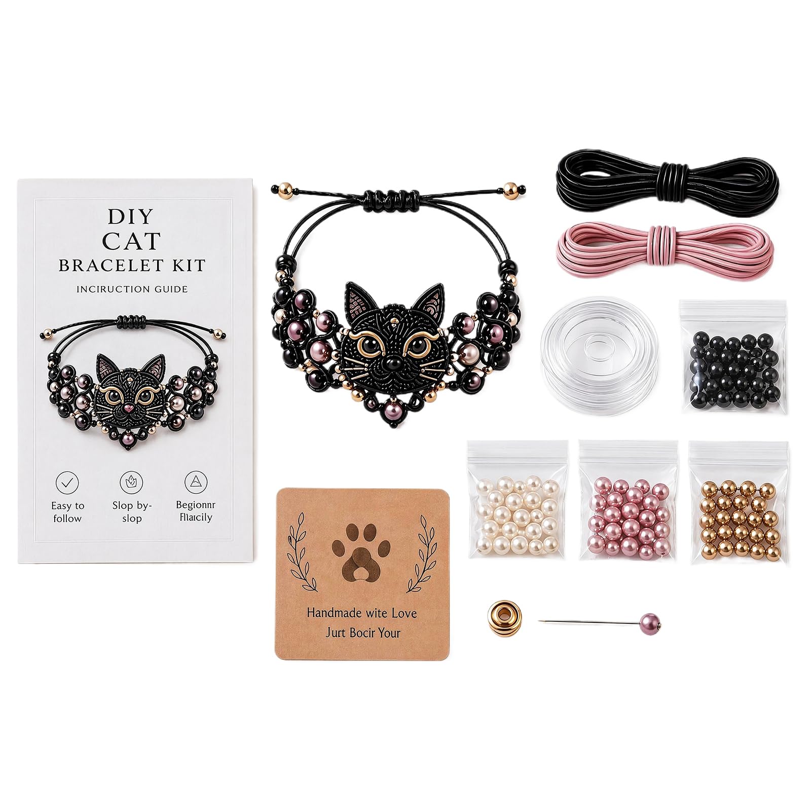 DIY Beaded Bracelet Making Kit, Cute Animals Beadwork Kits with Instructions, Adjustable Handmade Bead Weaving Jewelry Making Set for Adults Beginners Animals DIY Craft Lovers